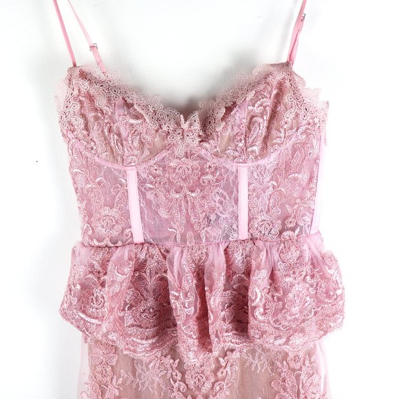 NEW V. Chapman Poppy Lace Dress in Pink Lavender 0 - Picture 6 of 8